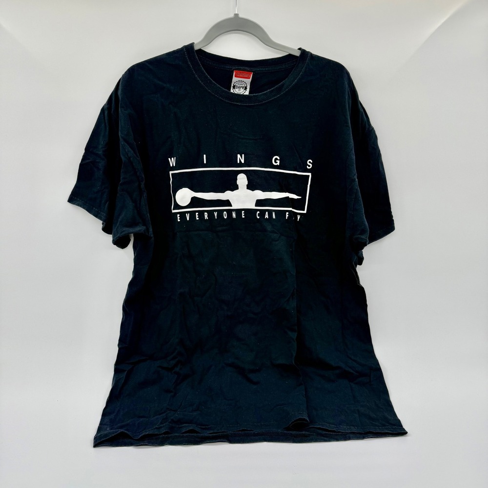 Dapr Brooklyn‎ NY Wings Everyone Can Fly Black Graphic T-Shirt Mens XL Made USA